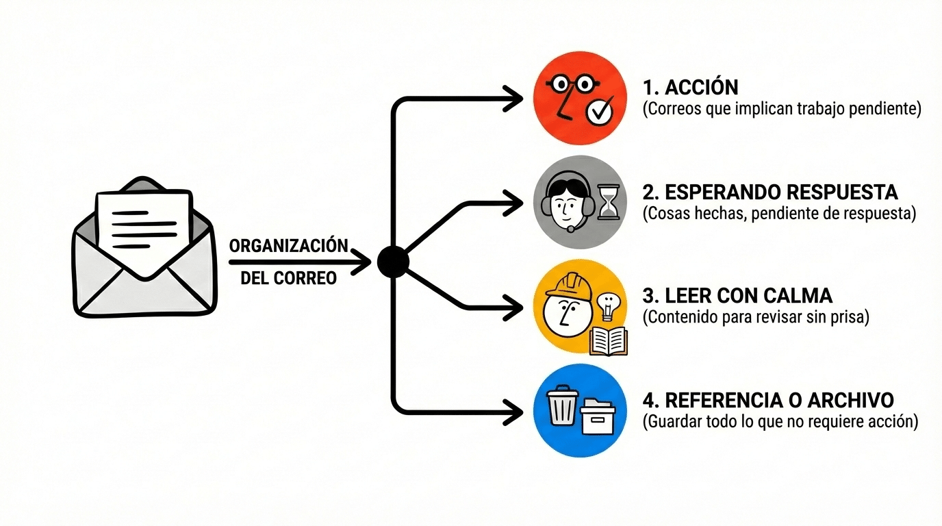 Carpetas o etiquetas de Inbox Zero