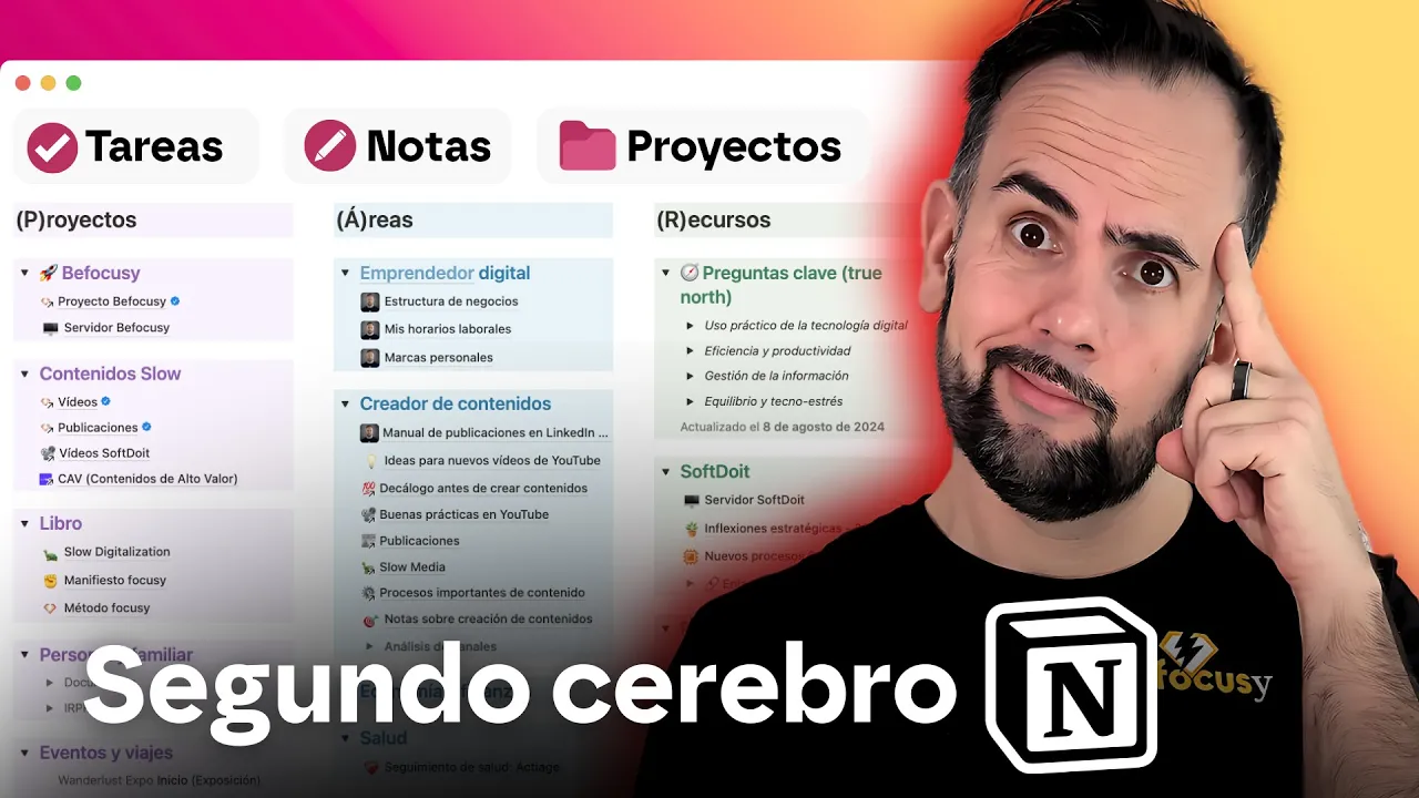 Segundo cerebro en Notion: guía práctica para implementarlo paso a paso
