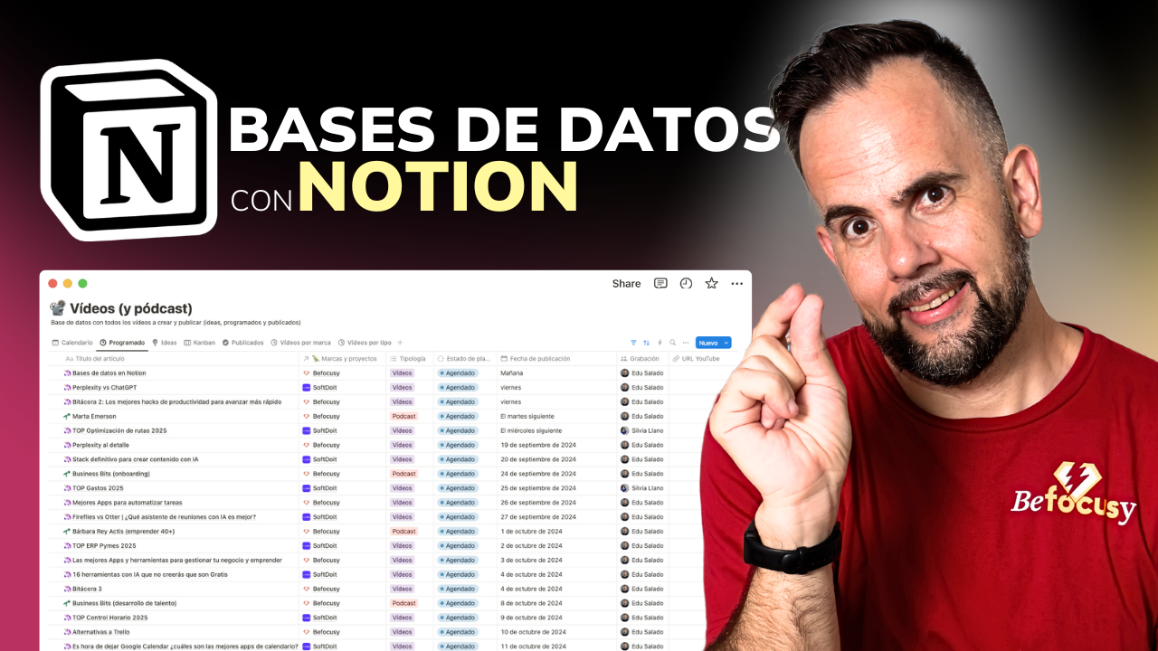 bases de datos en Notion