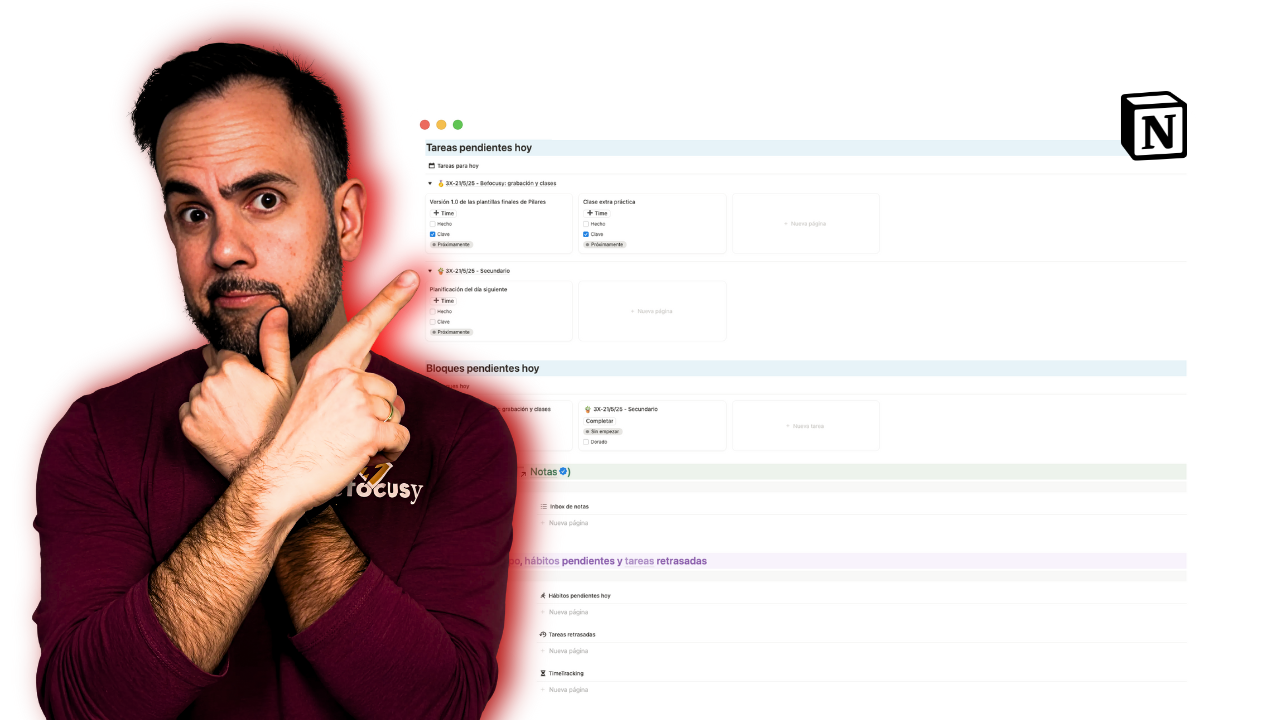 sistema productivo en Notion con Befocusy