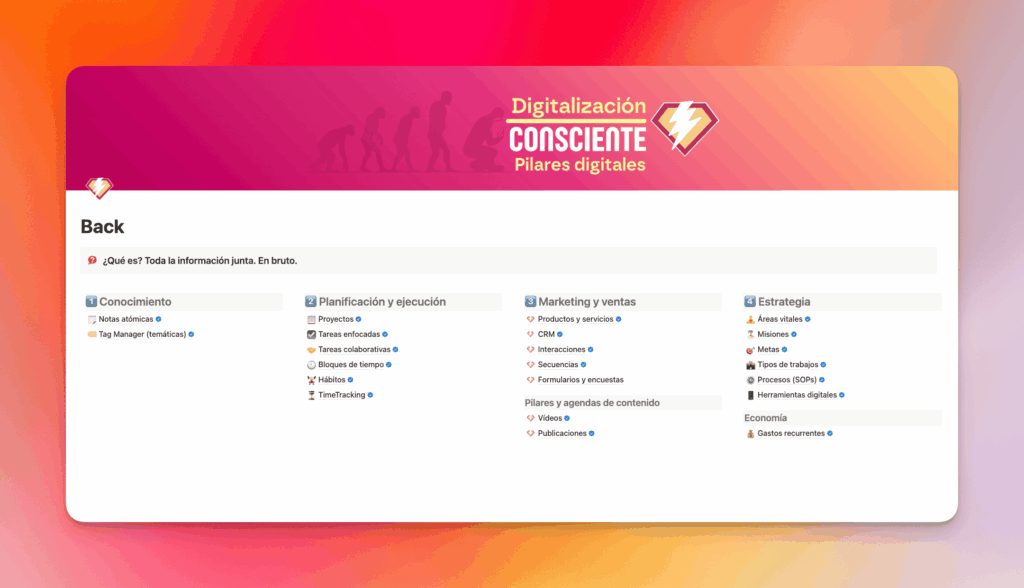 mi backend para organizarse con notion