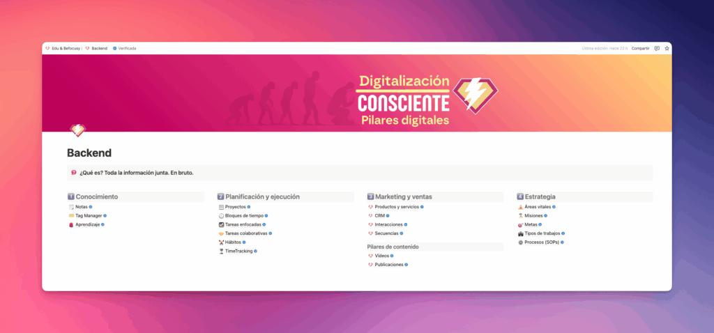 Notion para empresas: backend