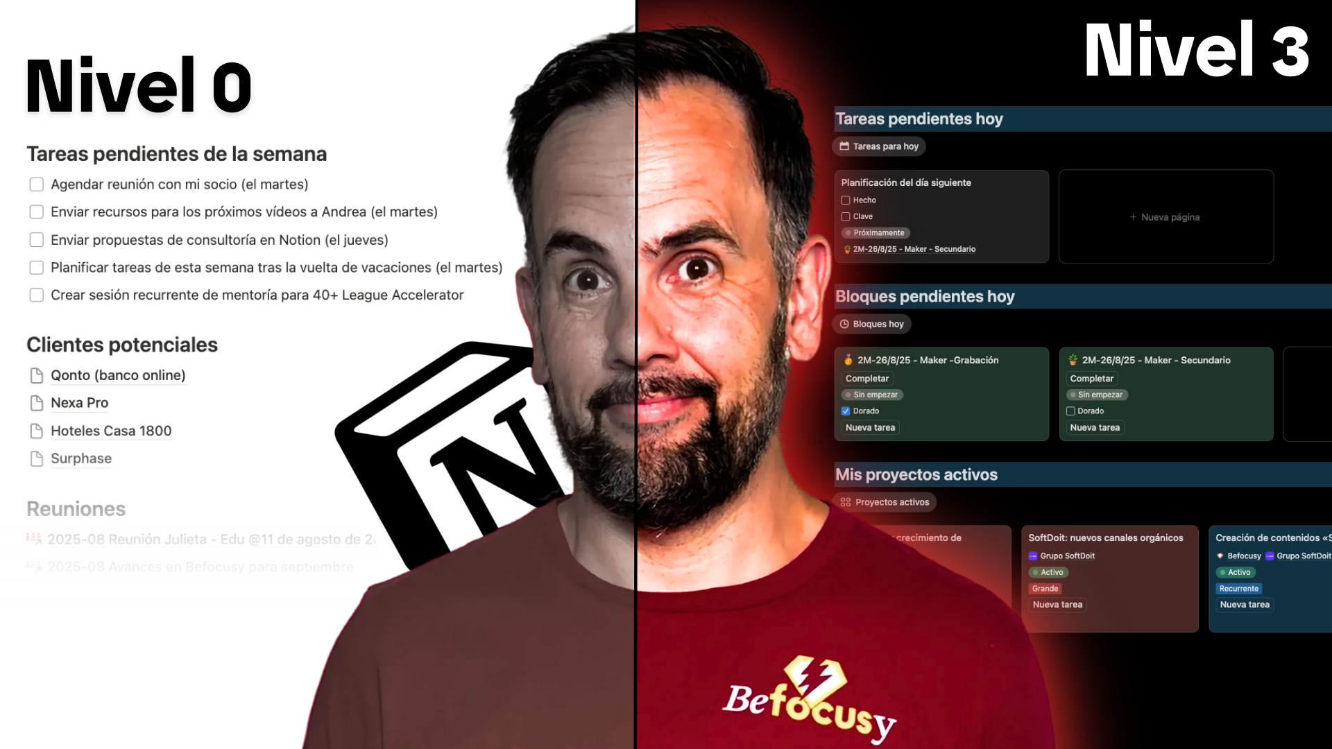 niveles de Notion