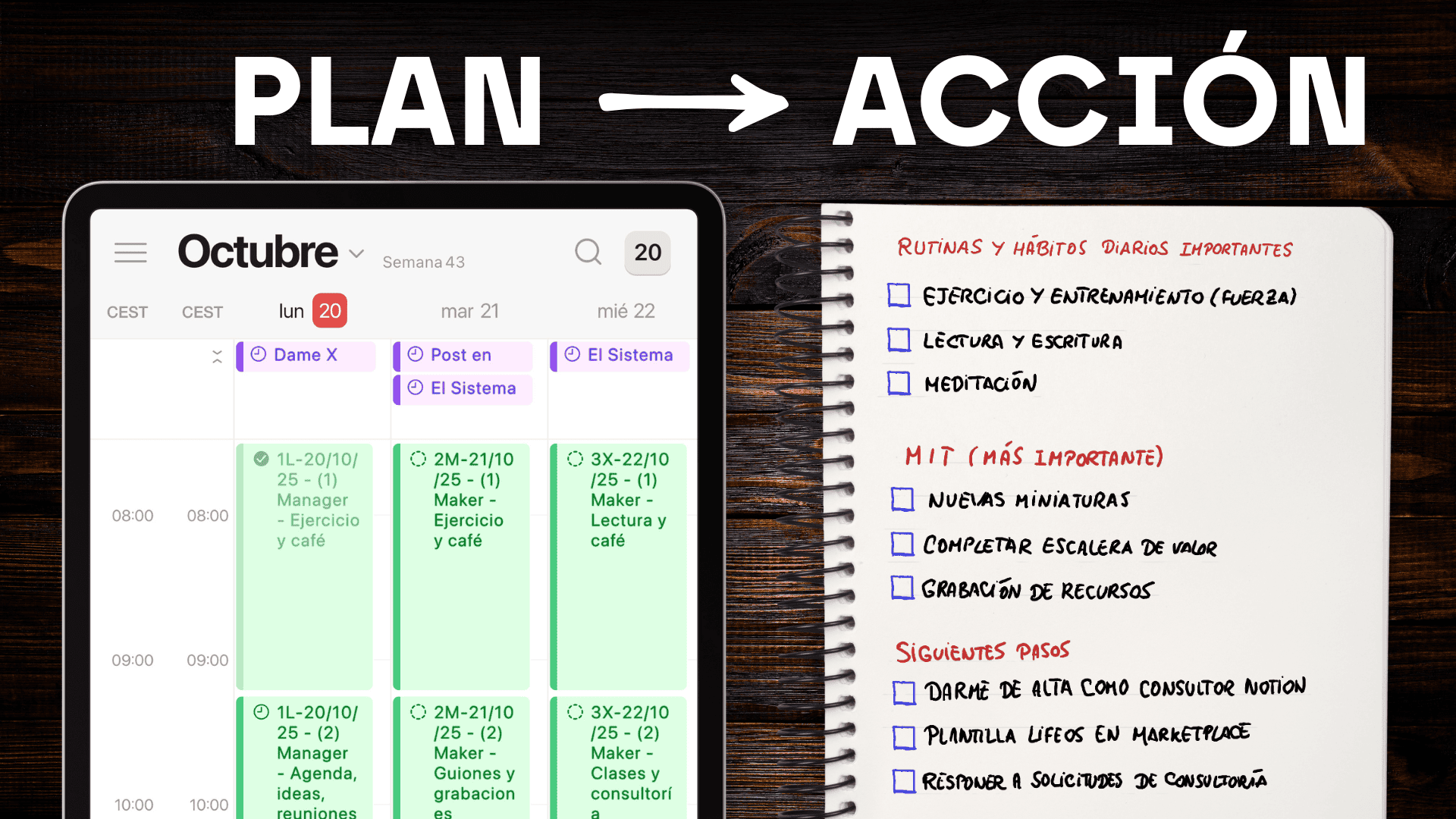 Artículos y Blog del cuaderno de bitácora 2 Planificar tu día en 15 minutos