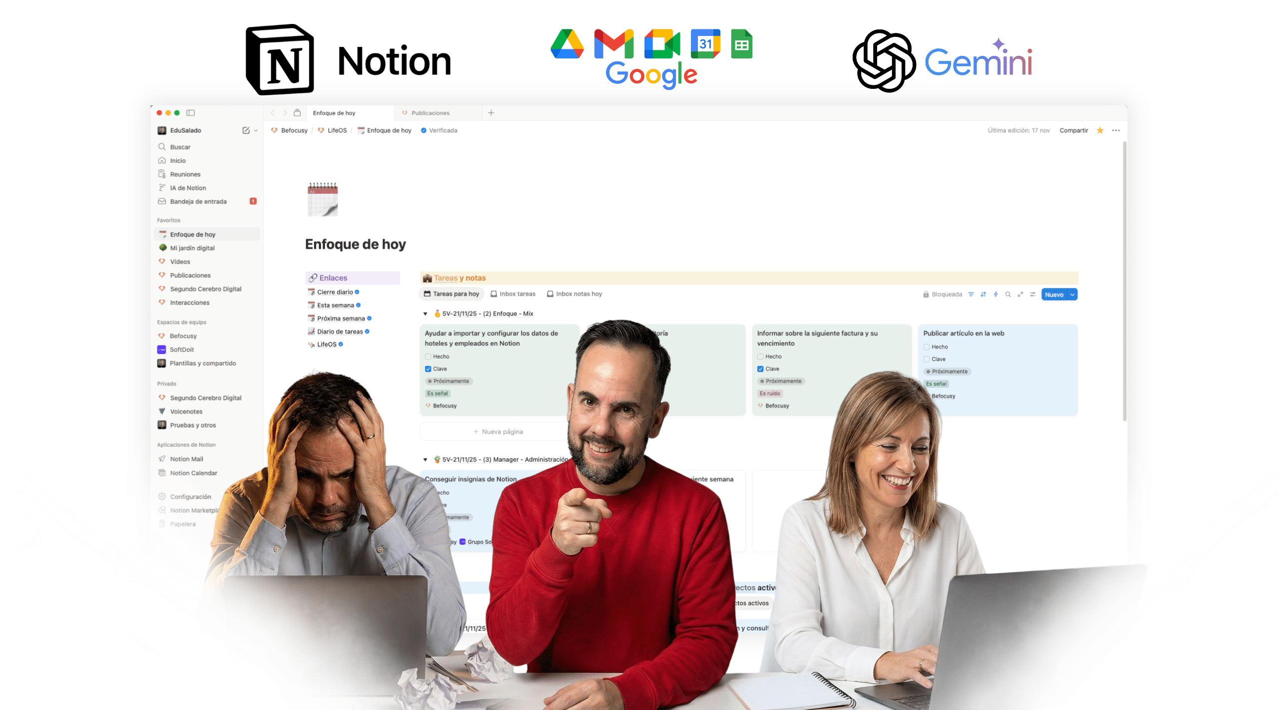 Befocusy: consultoria de digitalizacion consciente en Notion e IA