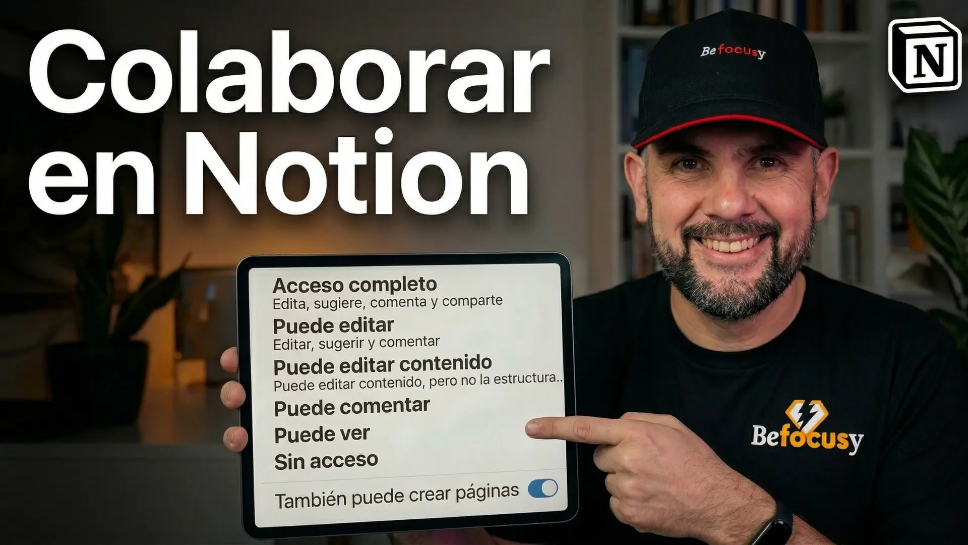 Guía para colaborar con permisos en Notion